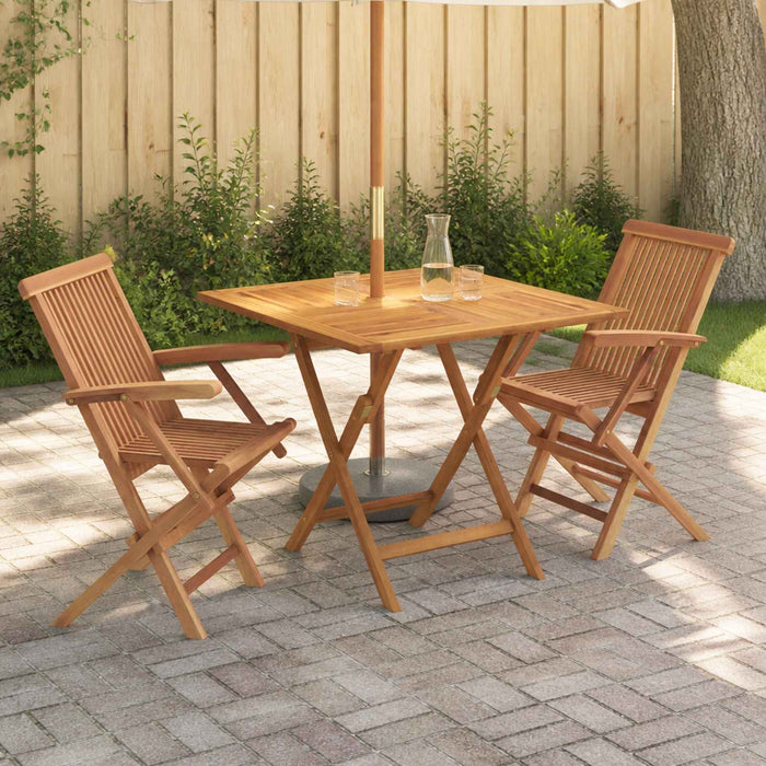 Set de grădină bistro pliabil cu 3 piese 3 buc. natural WALTI
