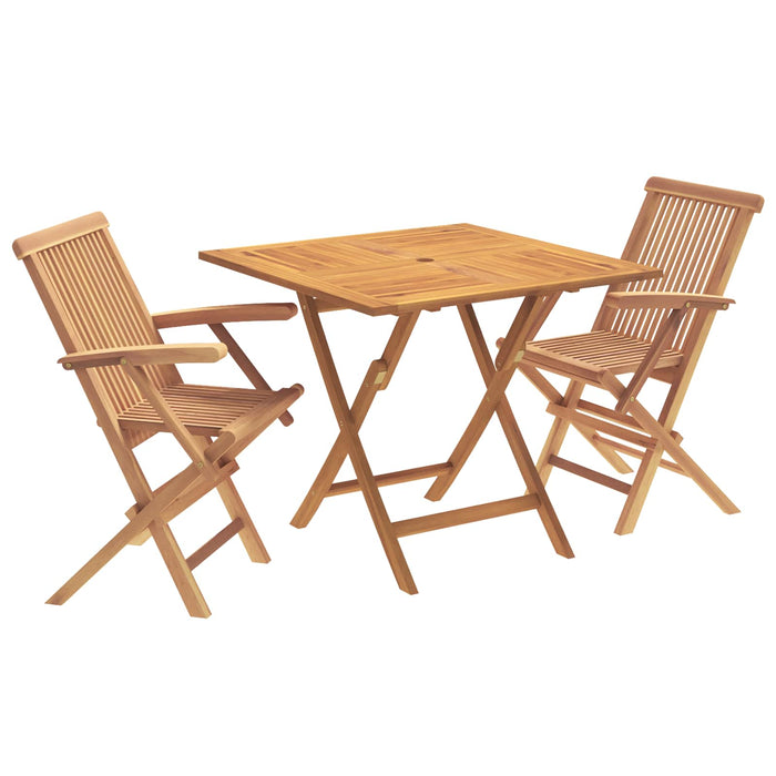 Set de grădină bistro pliabil cu 3 piese 3 buc. natural WALTI