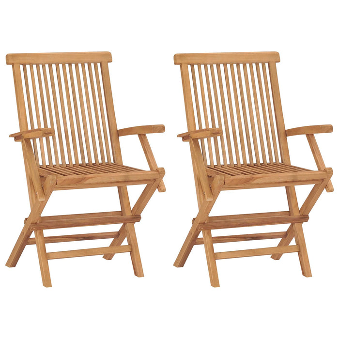 Set de grădină bistro pliabil cu 3 piese 3 buc. natural WALTI