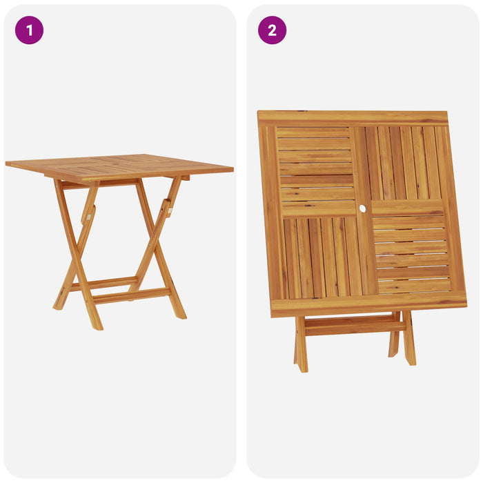 Set de grădină bistro pliabil cu 3 piese natural WALTI