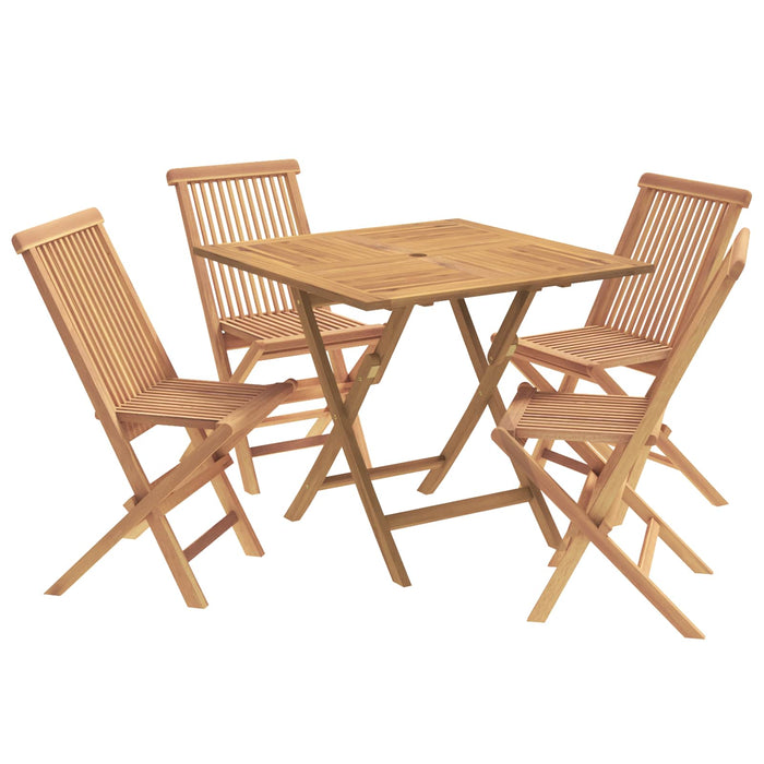 Set bistro de grădină pliabil, 5 piese natural WALTI