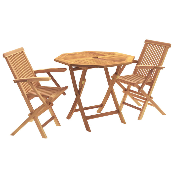 Set de grădină bistro pliabil cu 3 piese 3 buc. natural WALTI