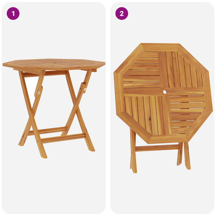 Set bistro de grădină pliabil, 5 piese natural WALTI