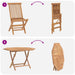 Set Bistro de Grădină 3 pcs Maro Lemn Teak Solid - WALTI WALTI