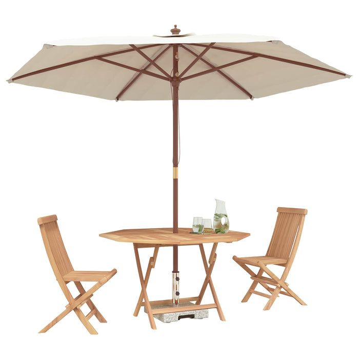 Set Bistro de Grădină 3 pcs Maro Lemn Teak Solid - WALTI WALTI