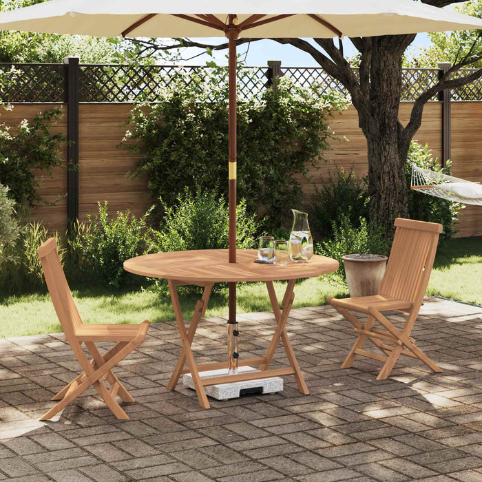 Set Bistro de Grădină 3 pcs natural Lemn solid de tec - WALTI WALTI