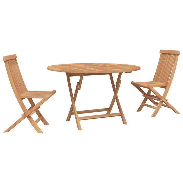 Set Bistro de Grădină 3 pcs natural Lemn solid de tec - WALTI WALTI