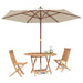 Set Bistro de Grădină 3 pcs natural Lemn solid de tec - WALTI WALTI