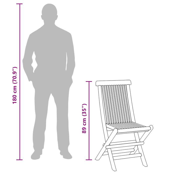 Set de grădină 5 buc. Maro Lemn Teak Solid WALTI