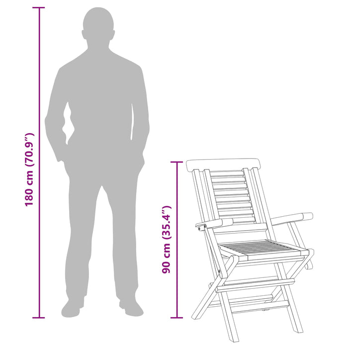 Set de grădină 3 buc. Maro Lemn Teak Solid WALTI
