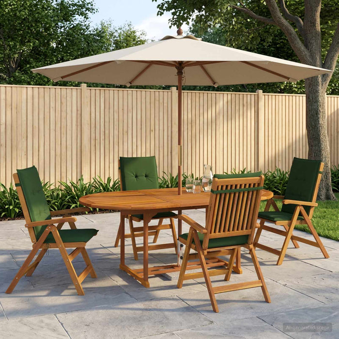 Set de dining pentru grădină cu 5 piese natural WALTI