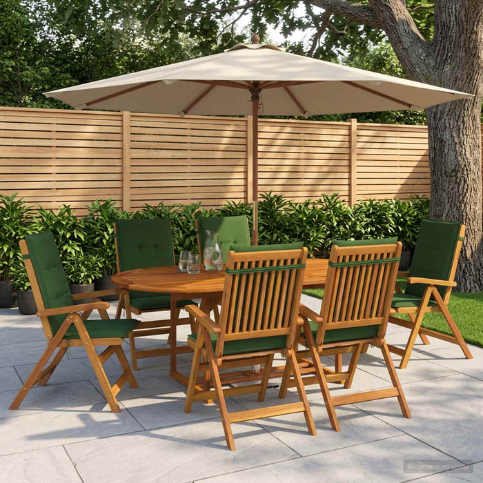Set de dining pentru grădină, 7 piese natural WALTI