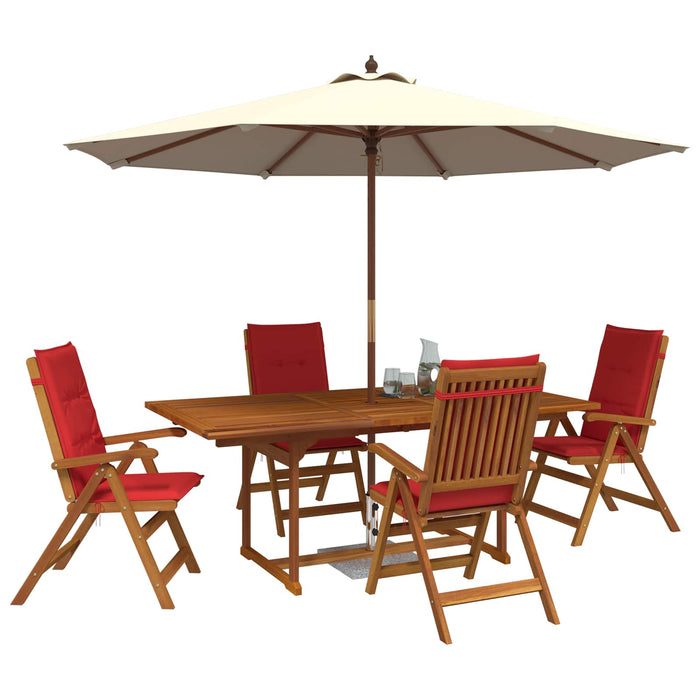 Set de dining pentru grădină cu 5 piese natural WALTI