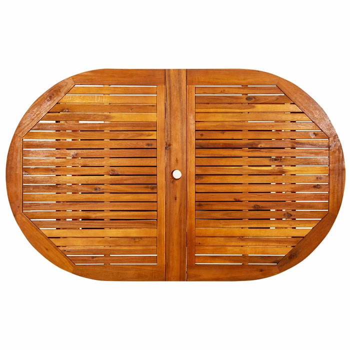 Set de dining pentru grădină cu 5 piese natural WALTI