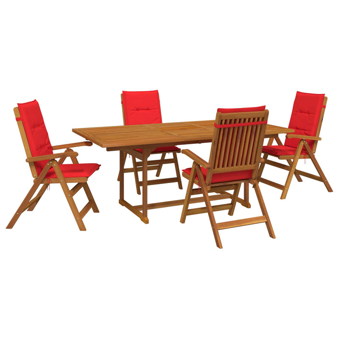 Set de dining pentru grădină cu 5 piese natural WALTI