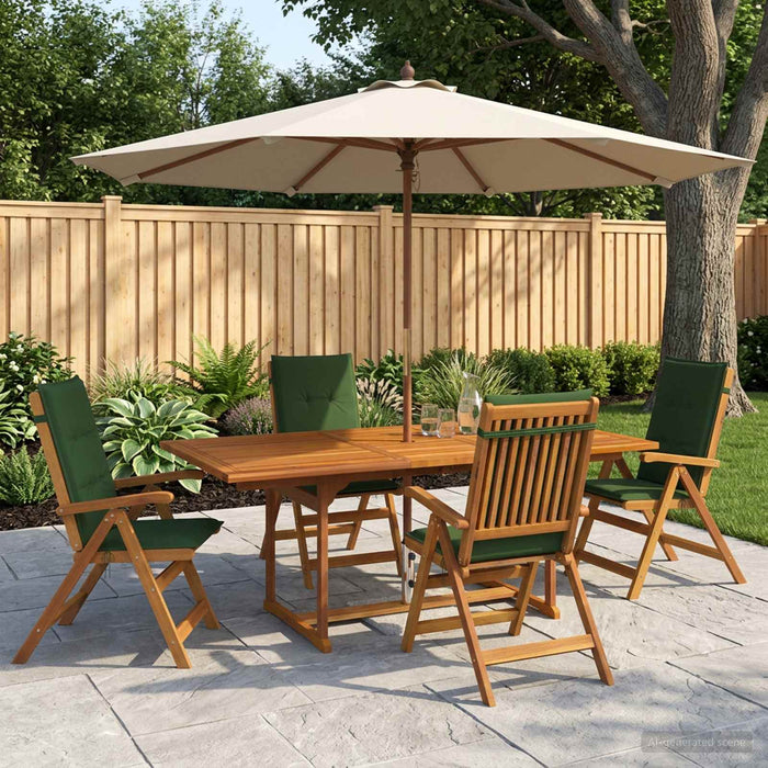 Set de dining pentru grădină cu 5 piese natural WALTI