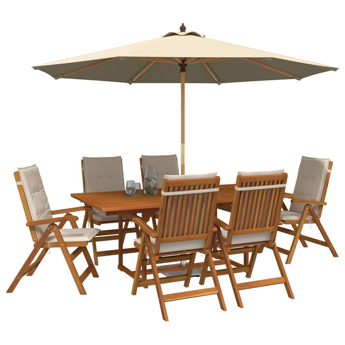 Set de dining pentru grădină, 7 piese natural WALTI