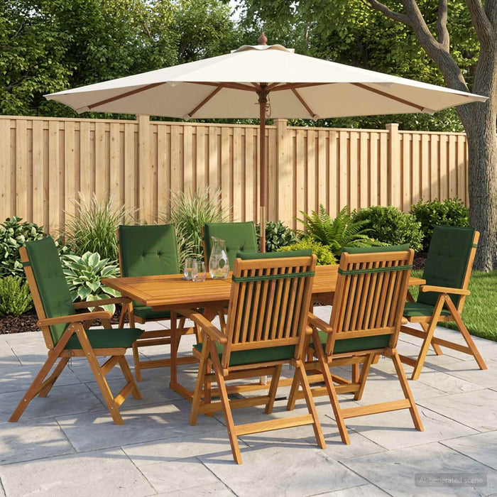 Set de dining pentru grădină, 7 piese natural WALTI