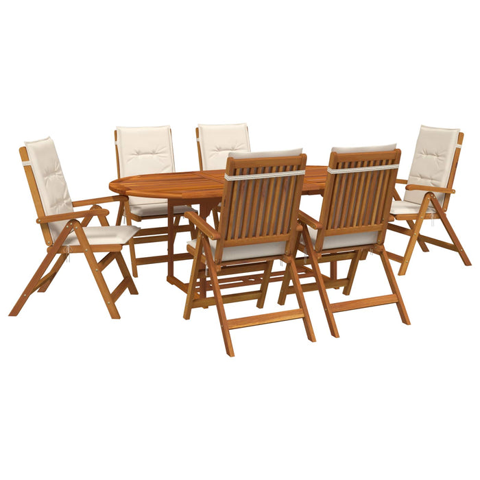 Set de dining pentru grădină, 7 piese natural WALTI