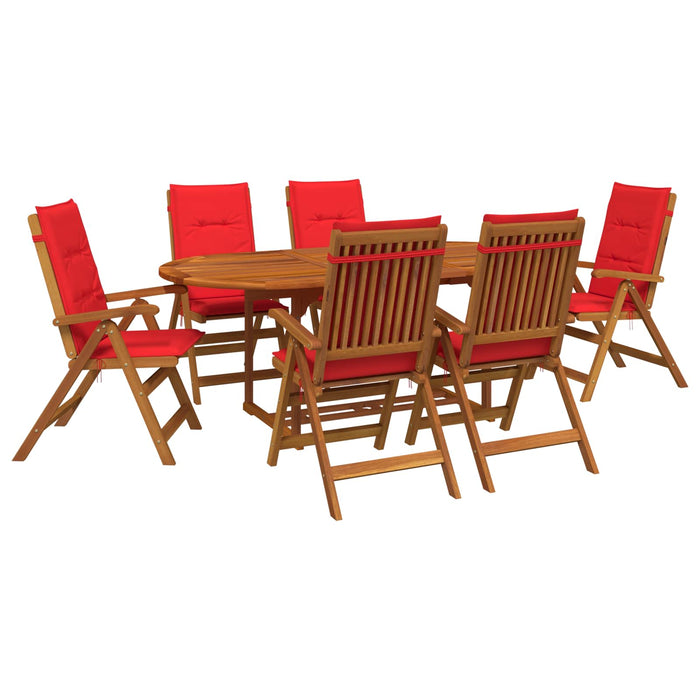 Set de dining pentru grădină, 7 piese natural WALTI