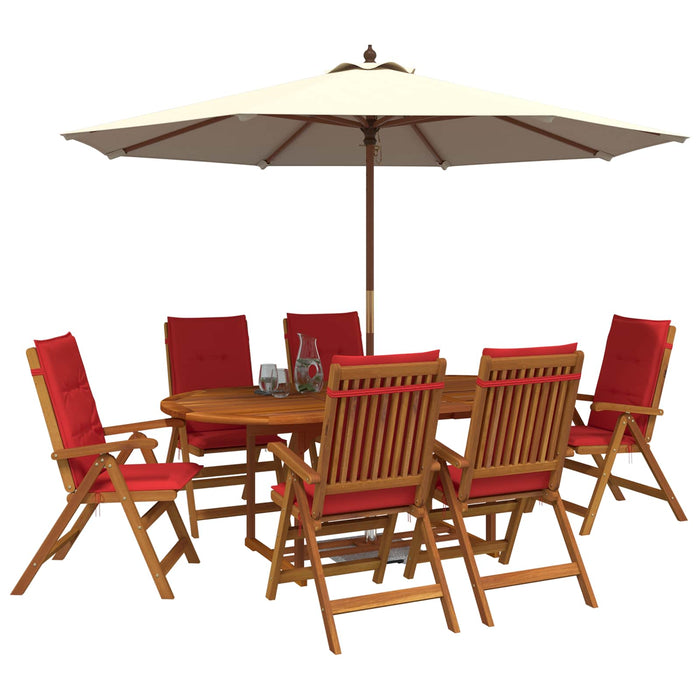 Set de dining pentru grădină, 7 piese natural WALTI
