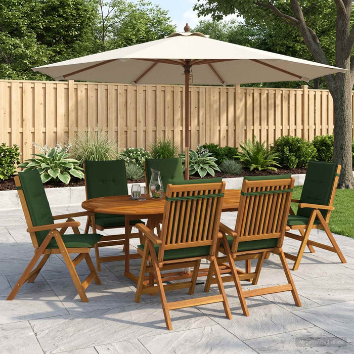 Set de dining pentru grădină, 7 piese natural WALTI