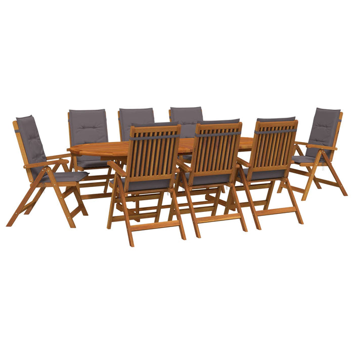 Set de dining pentru grădină, 9 piese natural WALTI