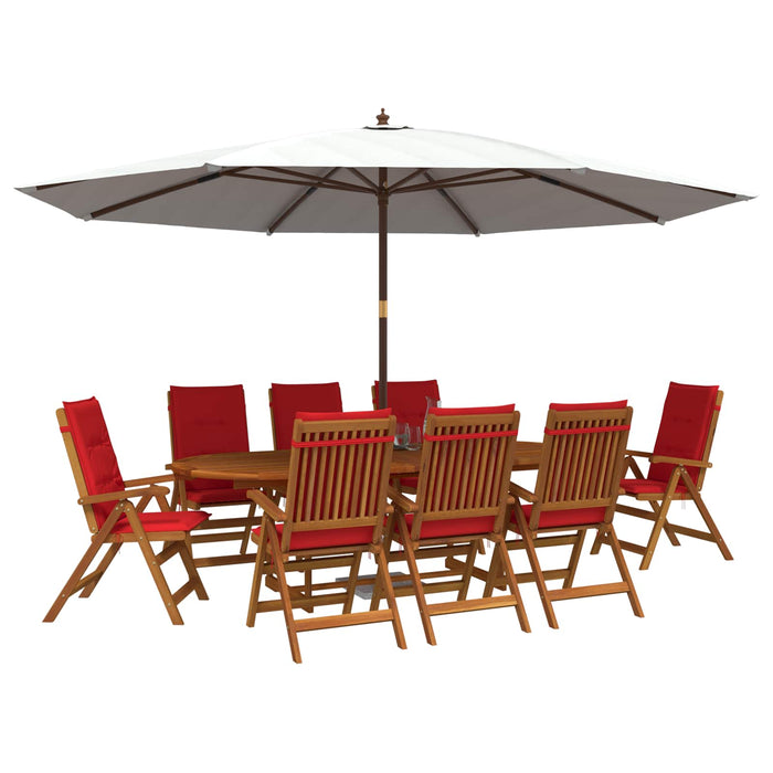 Set de dining pentru grădină, 9 piese natural WALTI