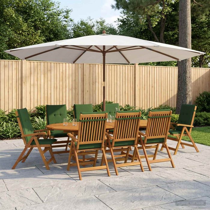 Set de dining pentru grădină, 9 piese natural WALTI