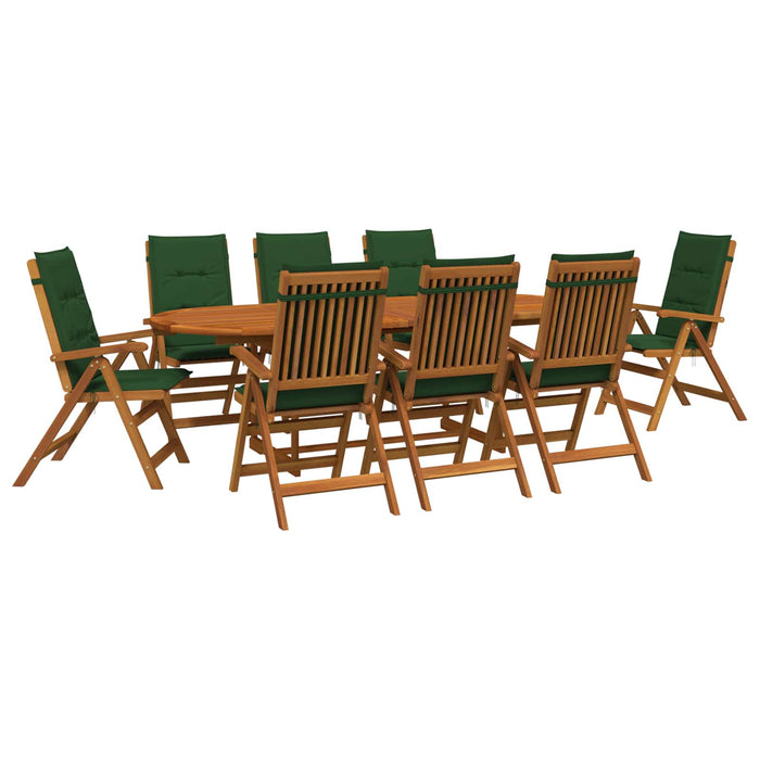 Set de dining pentru grădină, 9 piese natural WALTI