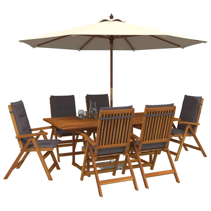 Set de dining pentru grădină, 7 piese natural WALTI