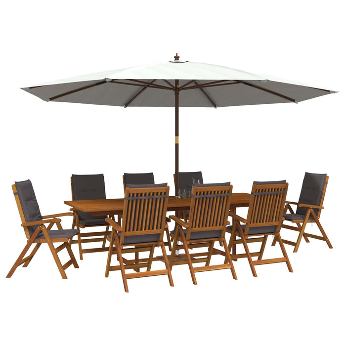 Set de dining pentru grădină, 9 piese natural WALTI