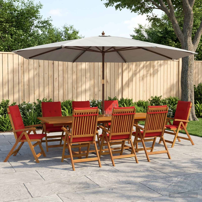 Set de dining pentru grădină, 9 piese natural WALTI