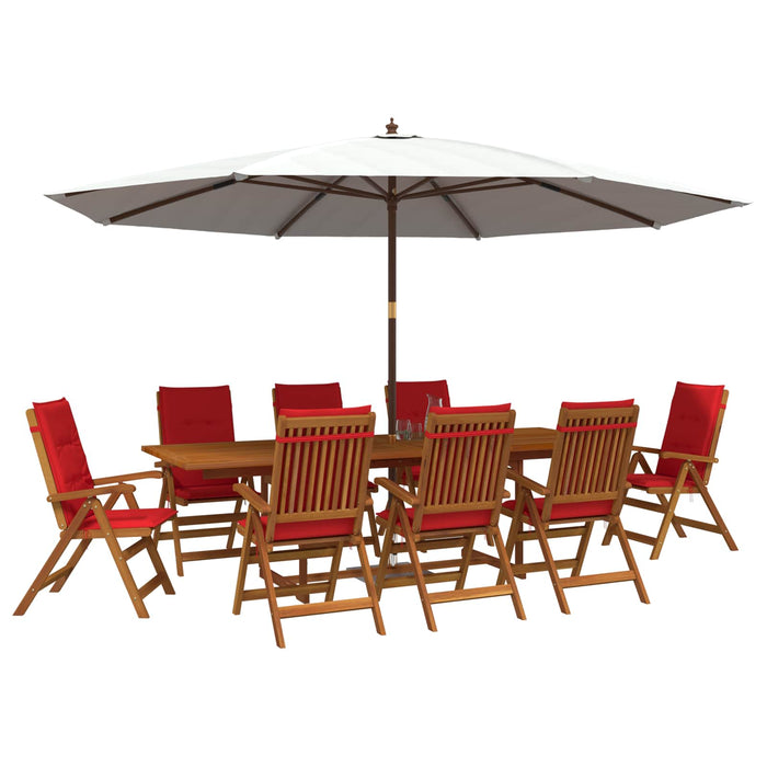 Set de dining pentru grădină, 9 piese natural WALTI