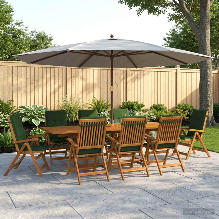 Set de dining pentru grădină, 9 piese natural WALTI