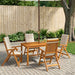 5-Piece Garden Dining Set natural Lemn Solid de Acacia - WALTI WALTI