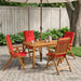 5-Piece Garden Dining Set natural Lemn Solid de Acacia - WALTI WALTI