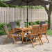 7-Piece Garden Dining Set natural Lemn Solid de Acacia - WALTI WALTI