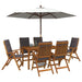 7-Piece Garden Dining Set natural Lemn Solid de Acacia - WALTI WALTI