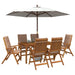 7-Piece Garden Dining Set natural Lemn Solid de Acacia - WALTI WALTI