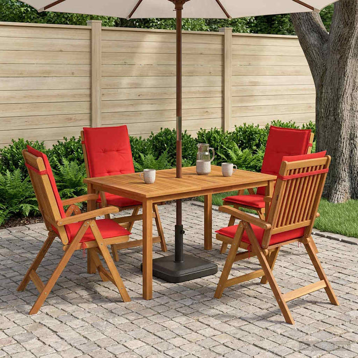 Set de dining pentru grădină cu 5 piese natural WALTI