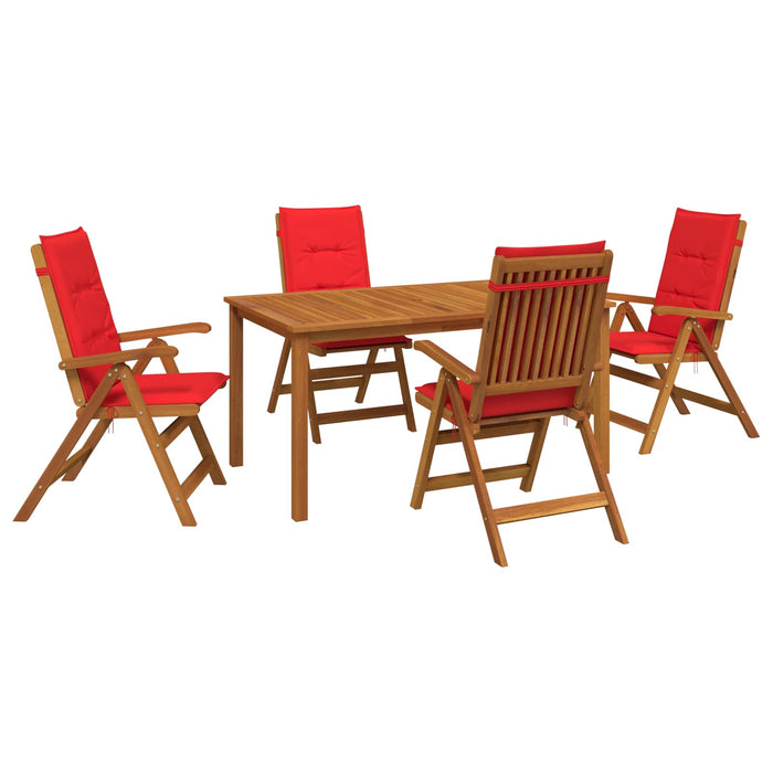 Set de dining pentru grădină cu 5 piese natural WALTI