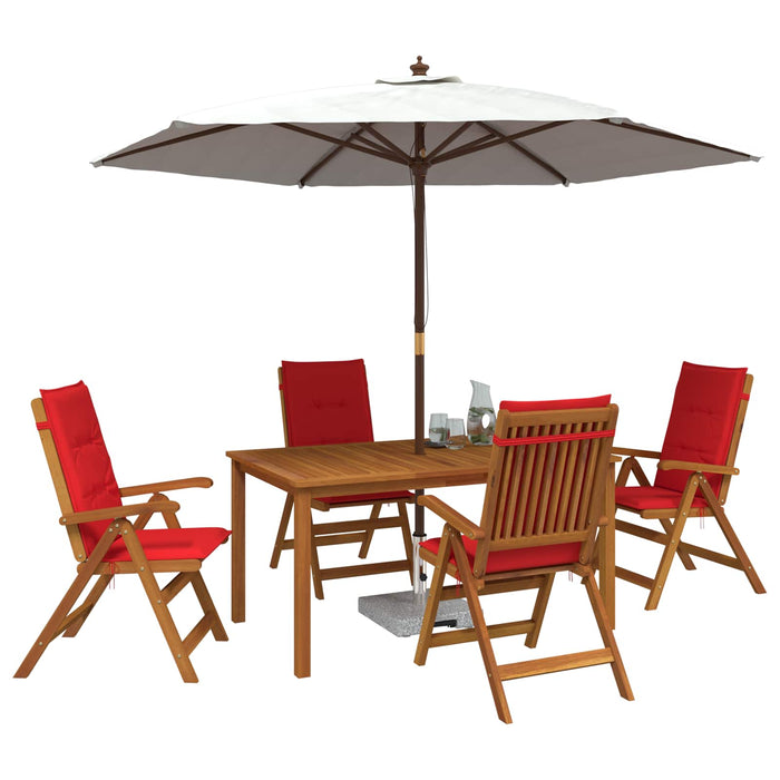 Set de dining pentru grădină cu 5 piese natural WALTI