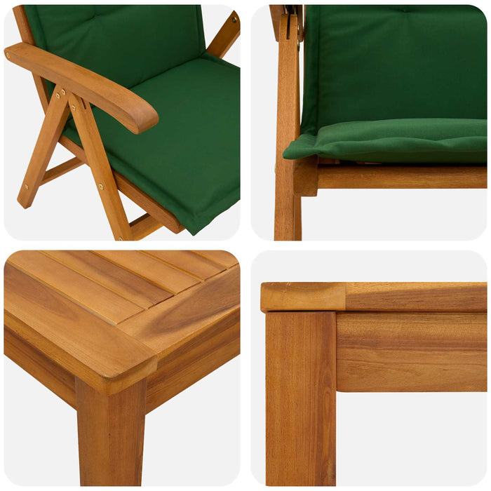 Set de dining pentru grădină cu 5 piese natural WALTI