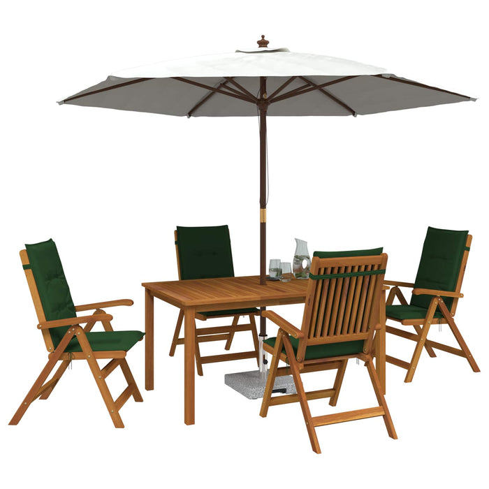 Set de dining pentru grădină cu 5 piese natural WALTI