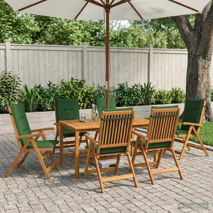 Set de dining pentru grădină, 7 piese natural WALTI