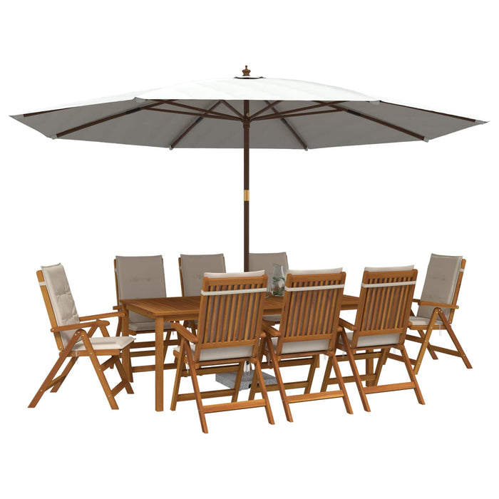 Set de dining pentru grădină, 9 piese natural WALTI