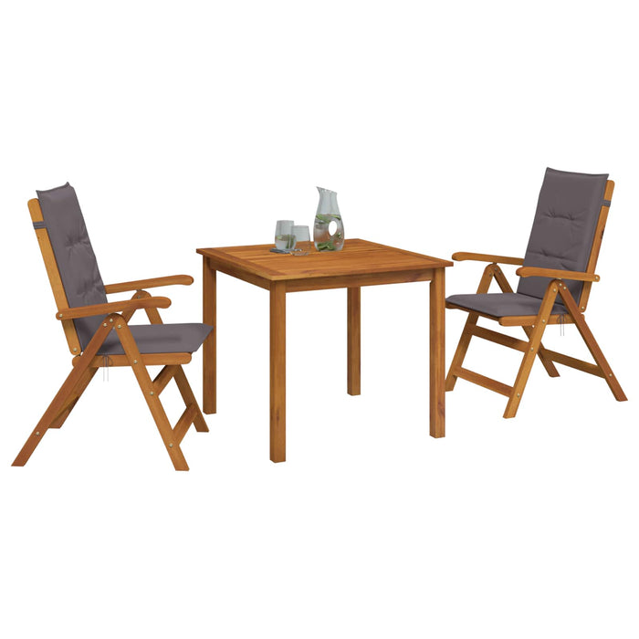 Set de dining pentru grădină, 3 piese natural - WALTI WALTI