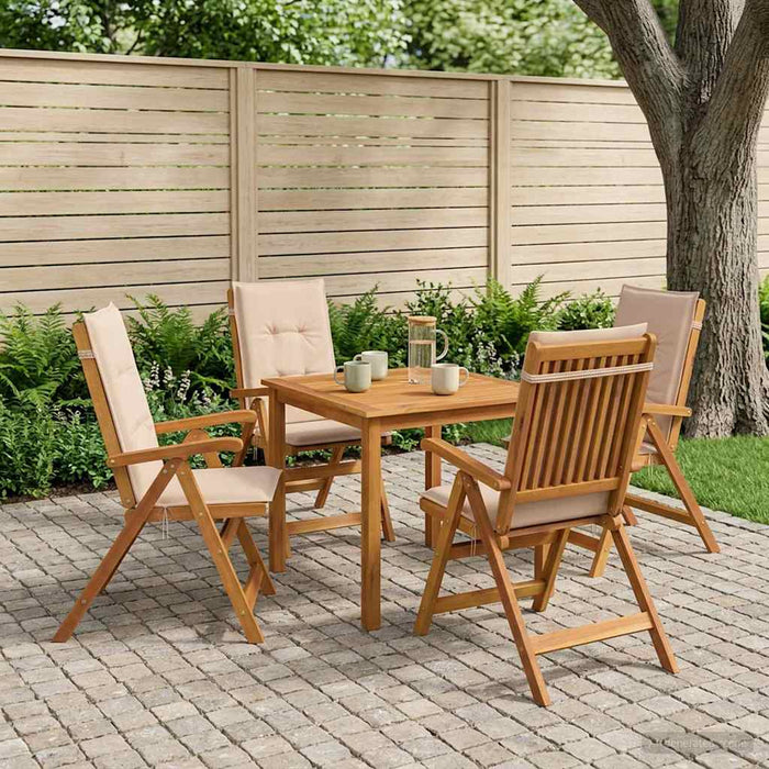 Set de dining pentru grădină cu 5 piese natural - WALTI WALTI