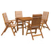Set de dining pentru grădină cu 5 piese natural - WALTI WALTI